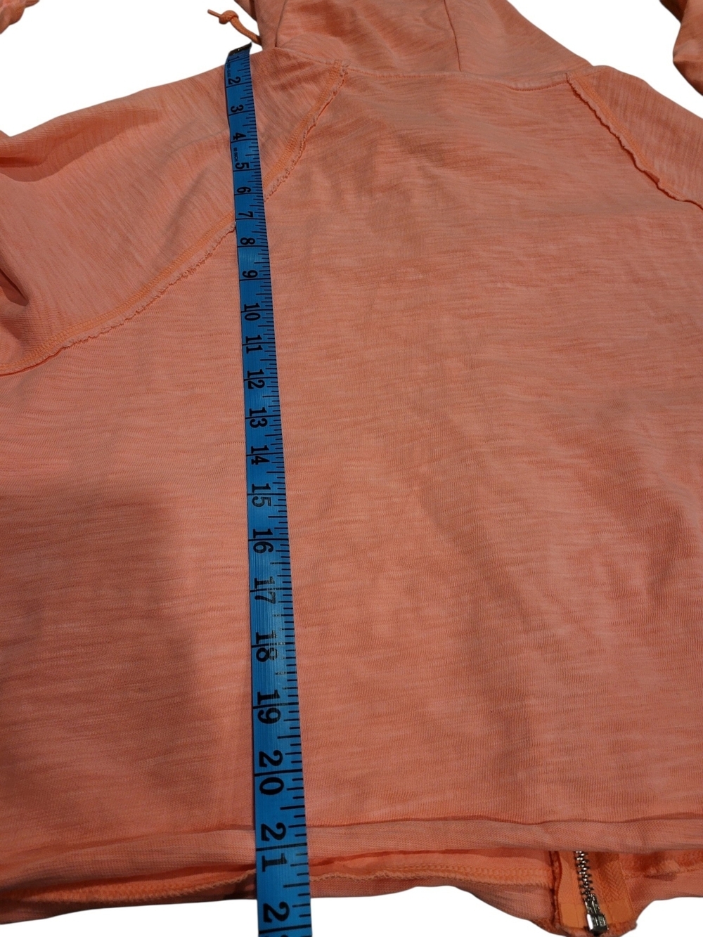 PINK Victoria’s Secret Women’s L Coral Peach Full Zip Hoodie Lightweight 2023 - Picture 4 of 7